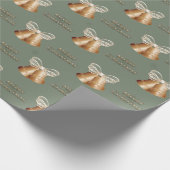 銅の鐘とクリームボーメリークリスマス ラッピングペーパー (角)