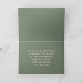 銅の鐘及びクリームの弓メリークリスマス シーズンカード (内部)