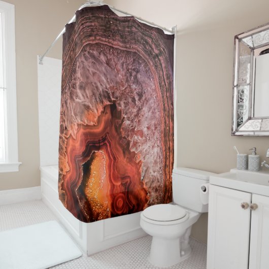 銅の青銅色の瑪瑙の鉱物の宝石用原石 シャワーカーテン (インサイチュ)