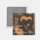 銅は金ゴールドより溶融が遅い マグネット (正面/裏面)