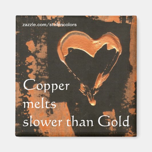 銅は金ゴールドより溶融が遅い マグネット (正面)