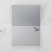 銅ほこりっぽいブルーこの季節の書道 カード (内部)