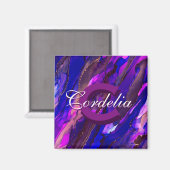 銅を使った紫色の雲景色 マグネット (正面/裏面)