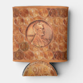 銅アブラハムリンカーンペニー1919、小麦セント 缶クーラー (正面)