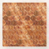 銅アブラハム・リンカーン銅貨1セント銅 ガラスコースター (正面)