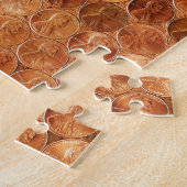 銅アブラハム・リンカーン銅貨1セント銅 ジグソーパズル (側面)