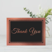 銅エレガモダンントウェディング サンキューカード (スタンド正面)