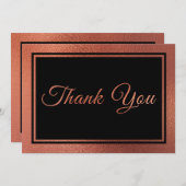 銅エレガモダンントウェディング サンキューカード (正面/裏面)