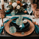銅エレガントとターコイズ コンフェッティ