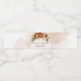 銅エレガントと燃える花の緑のアーチ ペットボトルラベル