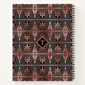 銅エレガントと黒のアールデコ ノートブック (裏面)