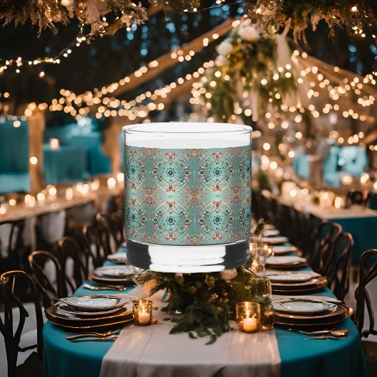 銅エレガントターコイフローラ界 ウイスキーグラス