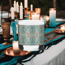 銅エレガントターコイミニマルス花模様