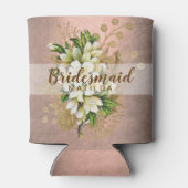 銅エレガントバラかわいらし金ゴールドフローラ花嫁 缶クーラー (裏面)