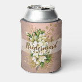 銅エレガントバラかわいらし金ゴールドフローラ花嫁 缶クーラー (缶裏面)