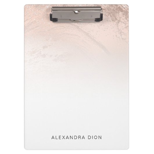 銅エレガントバラミニマル金ゴールドグリッター クリップボード (正面)