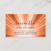 銅エレガントバラモダン金ゴールドスプレーtans 名刺 (裏面)