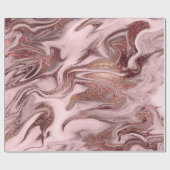 銅エレガントバラモダン金ゴールドピンク大理石の外観 ラッピングペーパー (フラット)