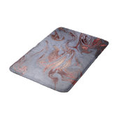 銅エレガントバラモダン金ゴールドブルー大理石ルック バスマット (アングル)