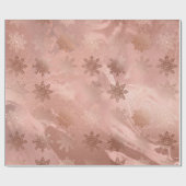 銅エレガントバラモダン金ゴールド大理石の雪片 ラッピングペーパー (フラット)