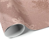 銅エレガントバラモダン金ゴールド大理石の雪片 ラッピングペーパー (ロールコーナー)