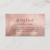 銅エレガントバラモダン金ゴールド大理石スプレー 名刺 (裏面)