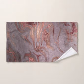 銅エレガントバラモダン金ゴールド紫色の大理石の外観 ハンドタオル (ハンドタオル)