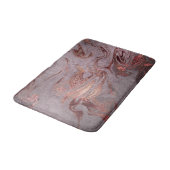 銅エレガントバラモダン金ゴールド紫色の大理石の外観 バスマット (アングル)