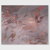 銅エレガントバラモダン金ゴールド紫色の大理石の外観 ラッピングペーパー (フラット)