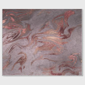 銅エレガントバラモダン金ゴールド紫色の大理石の外観 ラッピングペーパー (フラット)