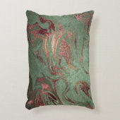 銅エレガントバラモダン金ゴールド緑の大理石の外観 アクセントクッション (正面(垂直))