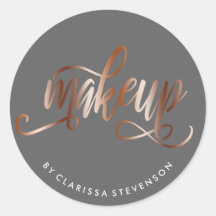 銅エレガントバラ金ゴールドとグレーメイクアップアーティスト