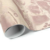 銅エレガントバラ金ゴールドとピンクマーブル ラッピングペーパー (ロールコーナー)