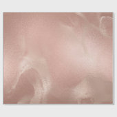 銅エレガントバラ金ゴールドとピンクマーブル ラッピングペーパー (フラット)