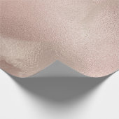 銅エレガントバラ金ゴールドとピンクマーブル ラッピングペーパー (角)