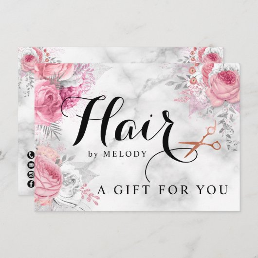 銅エレガントバラ金ゴールドはさみヘアスタイリスト (正面/裏面)