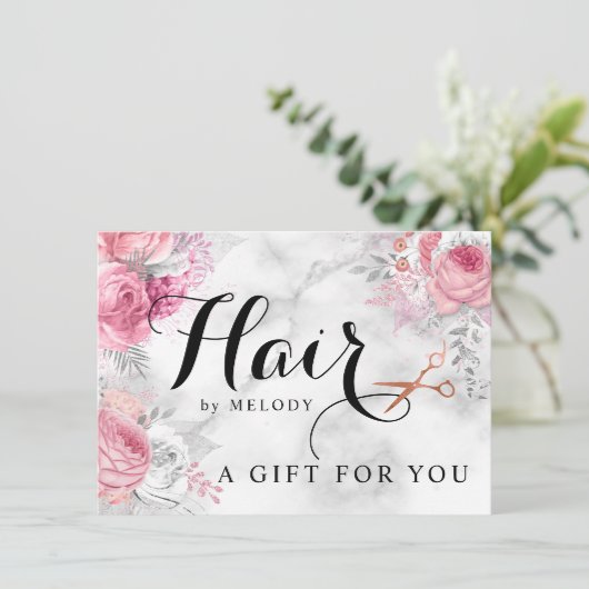 銅エレガントバラ金ゴールドはさみヘアスタイリスト (スタンド正面)