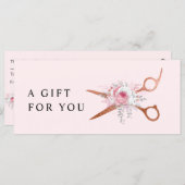 銅エレガントバラ金ゴールドはさみヘアスタイリスト (正面/裏面)