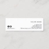 銅エレガントバラ金ゴールドはさみヘアスタイリスト スキニー名刺 (裏面)