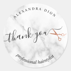 銅エレガントバラ金ゴールドはさみヘアスタイリスト ラウンドシール