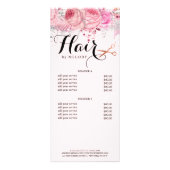 銅エレガントバラ金ゴールドはさみヘアスタイリスト ラックカード (裏面)