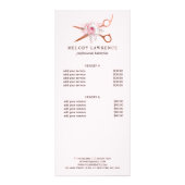 銅エレガントバラ金ゴールドはさみヘアスタイリスト ラックカード (裏面)