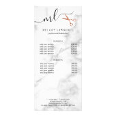 銅エレガントバラ金ゴールドはさみヘアスタイリスト ラックカード (裏面)