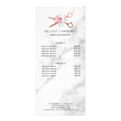 銅エレガントバラ金ゴールドはさみヘアスタイリスト ラックカード (裏面)