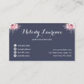 銅エレガントバラ金ゴールドはさみヘアスタイリスト ロイヤリティカード (裏面)