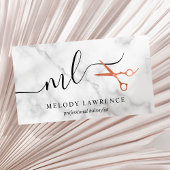 銅エレガントバラ金ゴールドはさみヘアスタイリスト 名刺