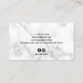 銅エレガントバラ金ゴールドはさみヘアスタイリスト 名刺 (裏面)