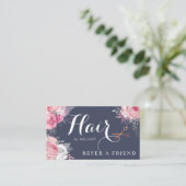 銅エレガントバラ金ゴールドはさみヘアスタイリスト 紹介カード (スタンド正面)