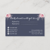 銅エレガントバラ金ゴールドはさみヘアスタイリスト 紹介カード (裏面)