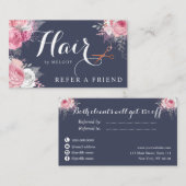 銅エレガントバラ金ゴールドはさみヘアスタイリスト 紹介カード (正面/裏面)